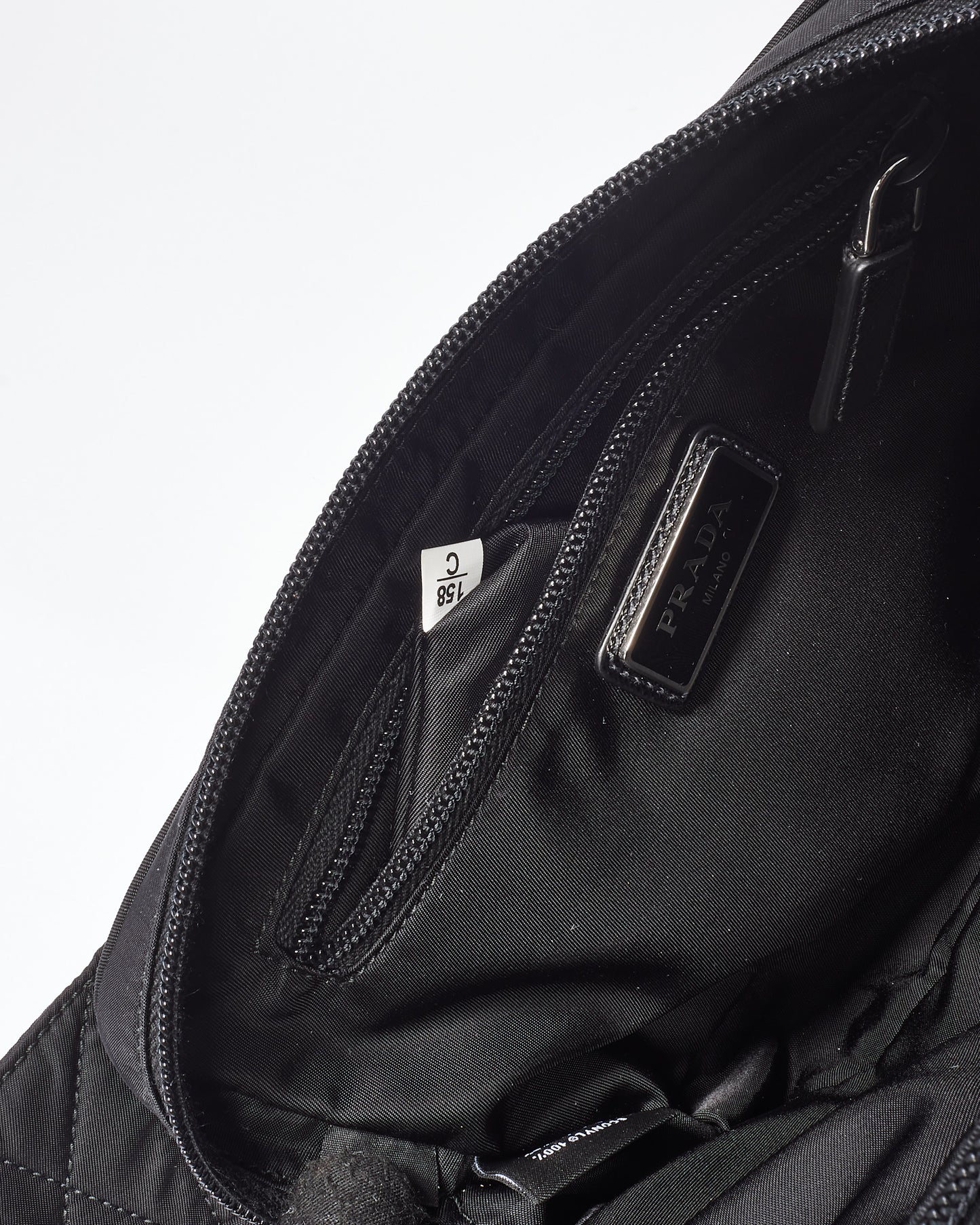 Prada Black Nylon Logo Belt Bag