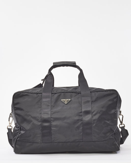 Prada Black Nylon Large Travel Duffle Bag