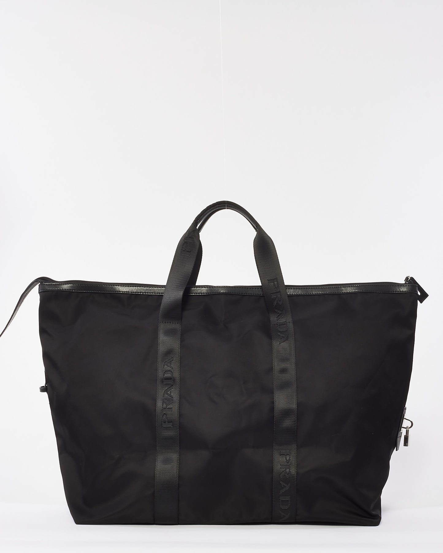 Prada Black Nylon Tessuto Large Travel Tote