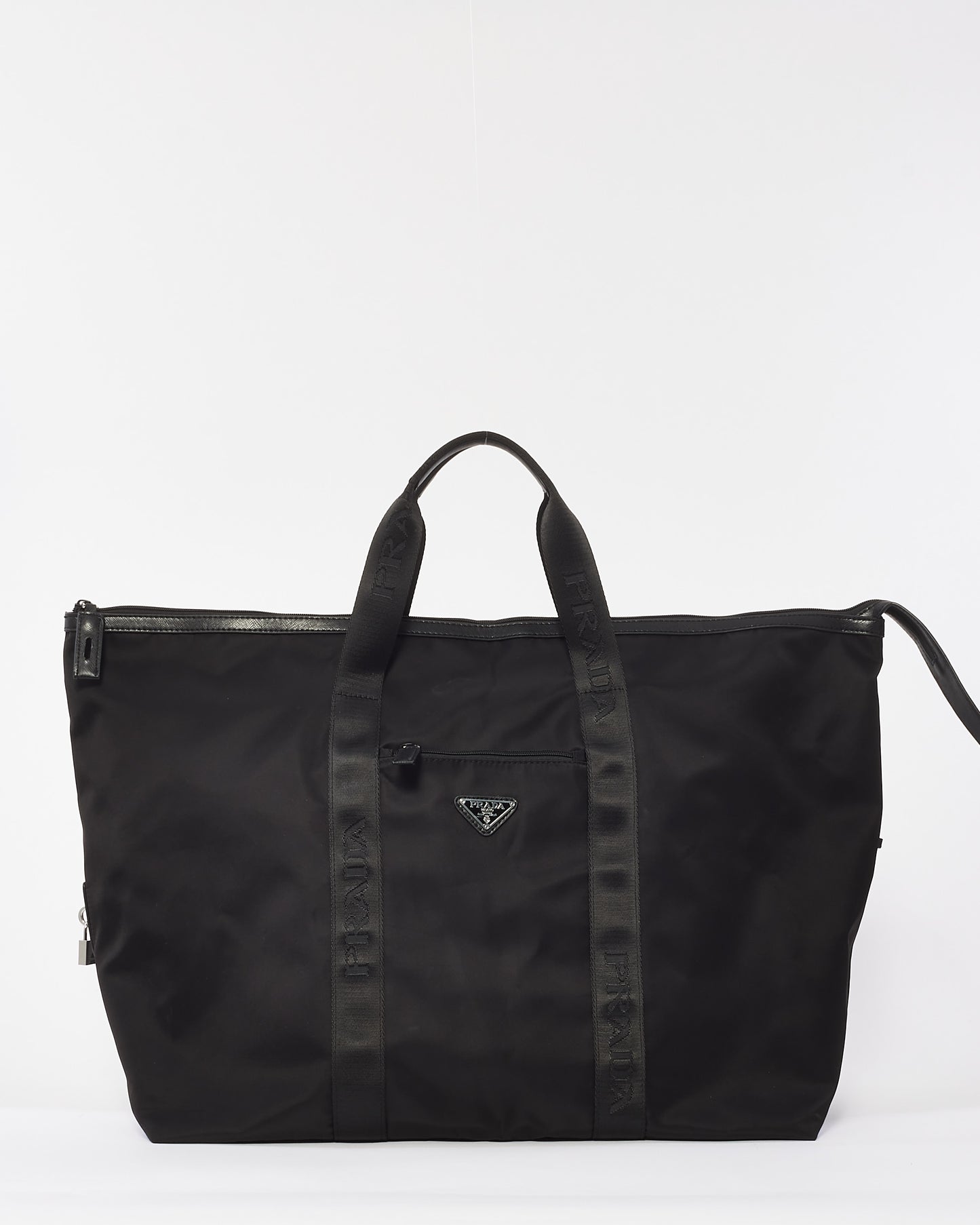 Prada Black Nylon Tessuto Large Travel Tote