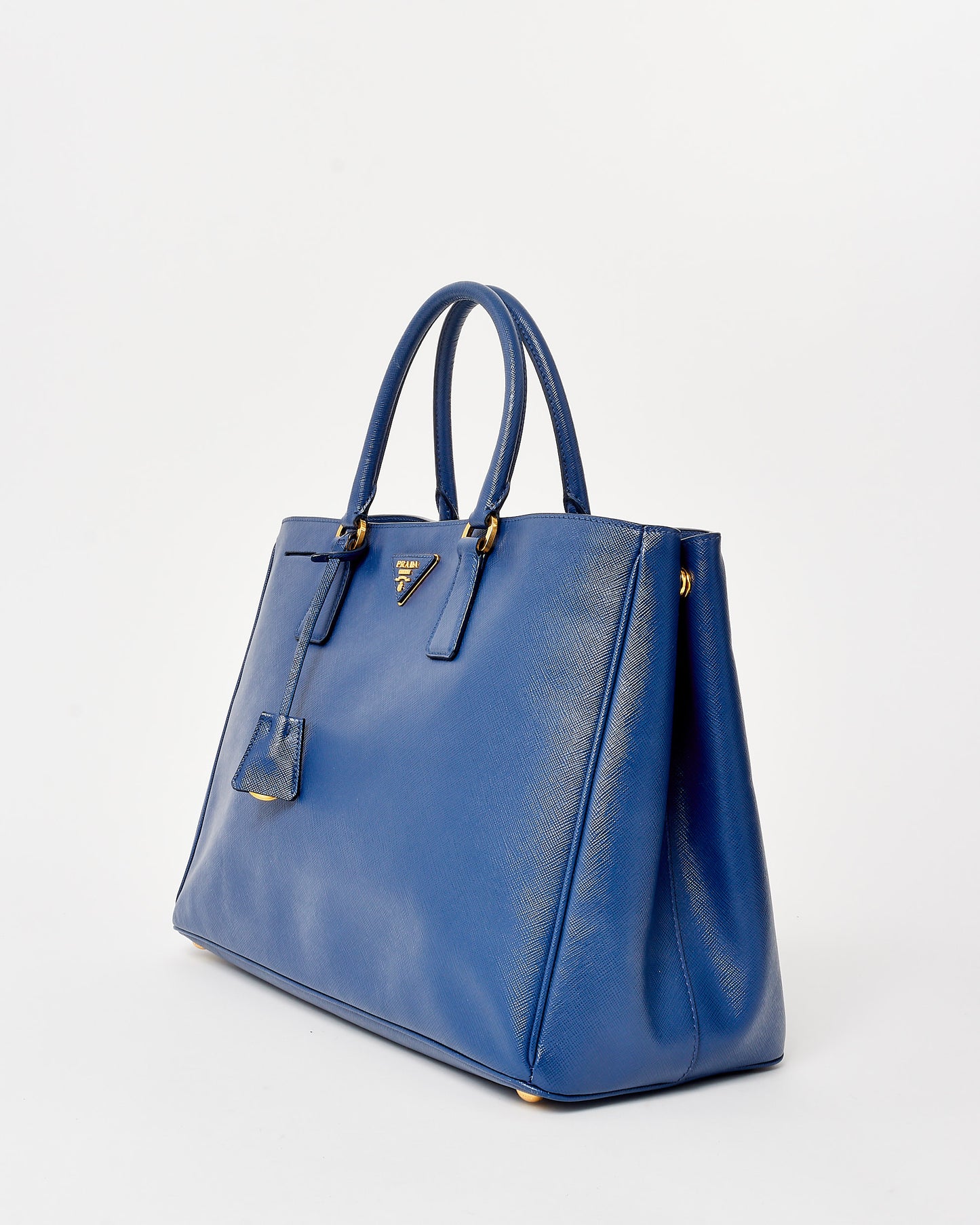 Prada Dark Blue Saffiano Leather Large Galleria Tote Bag