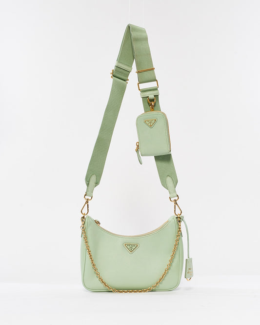 Prada Pistacchio Saffiano Leather 2005 Re Edition Crossbody Bag