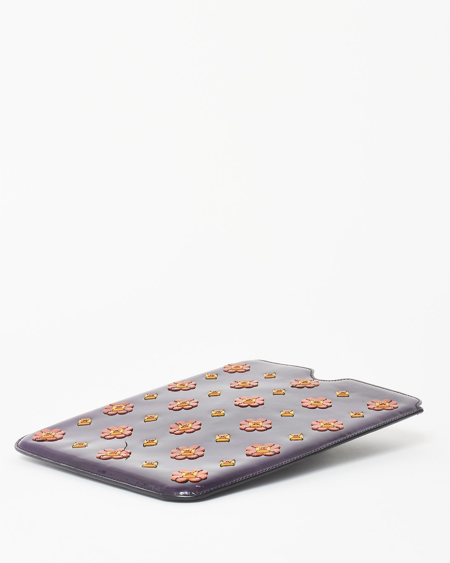 Prada Purple Patent Leather 
Floral iPad Sleeve