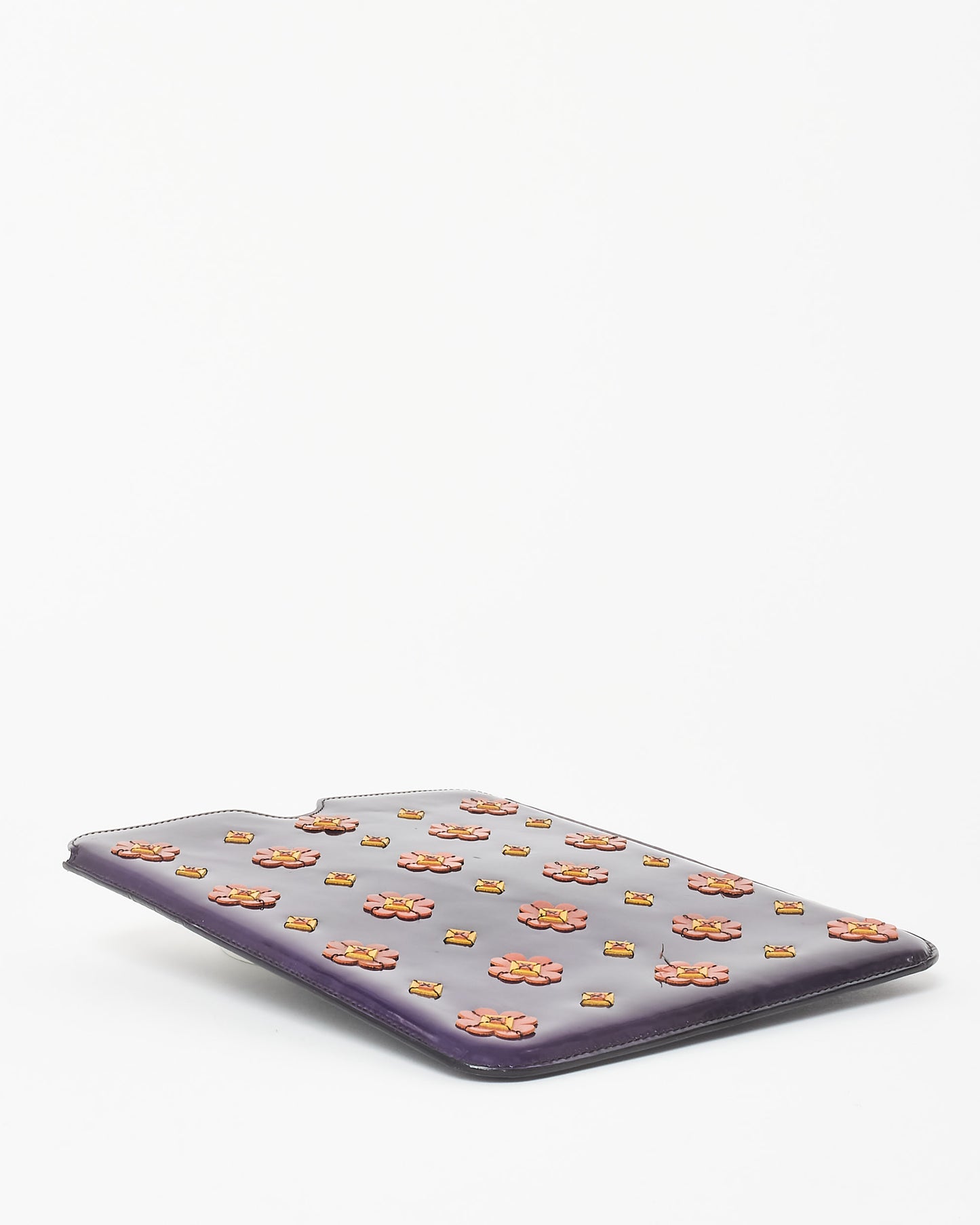 Prada Purple Patent Leather 
Floral iPad Sleeve