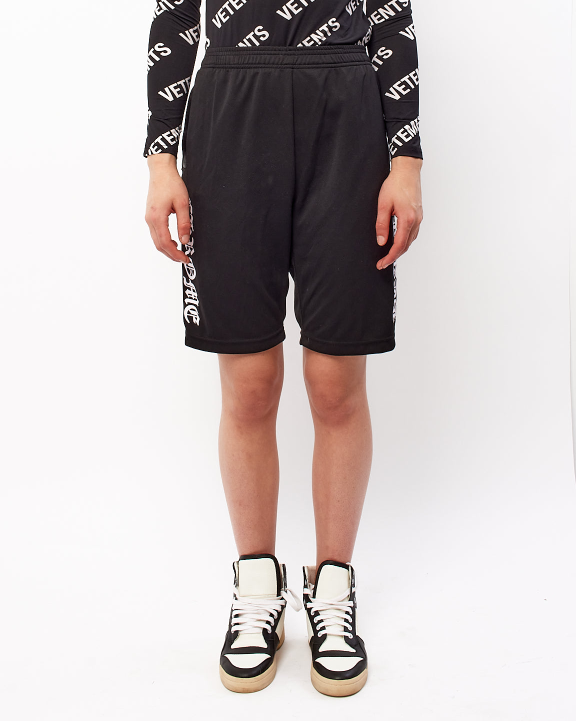 Chrome Hearts Black Logo Mesh Shorts - XS