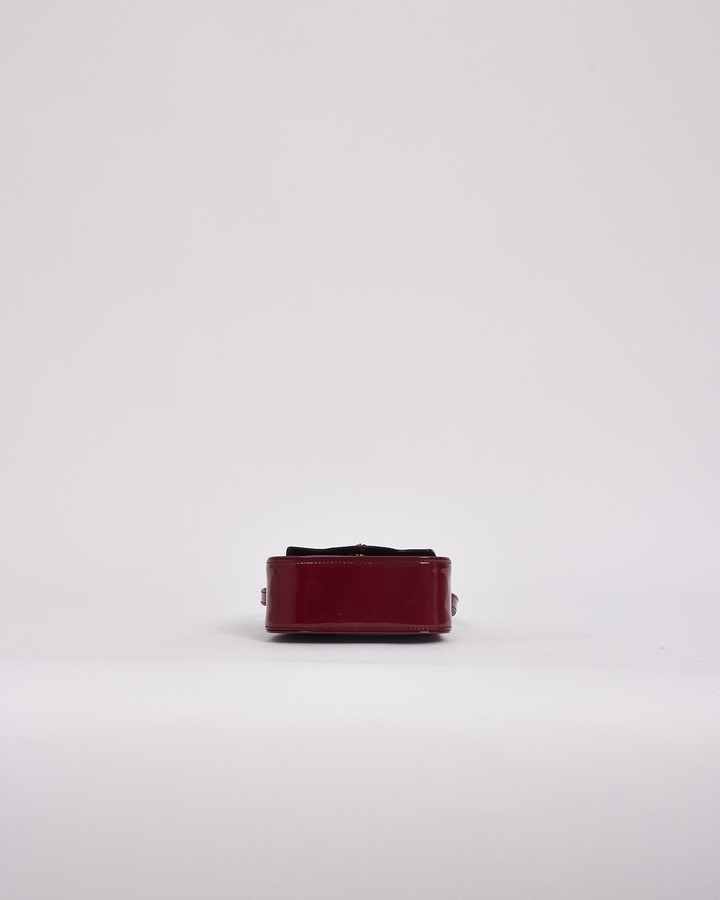 Versace Burgundy Patent Leather Mini 
La Medusa 
 Bag