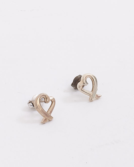 Tiffany 
Co. Sterling Silver Loving Heart Earrings