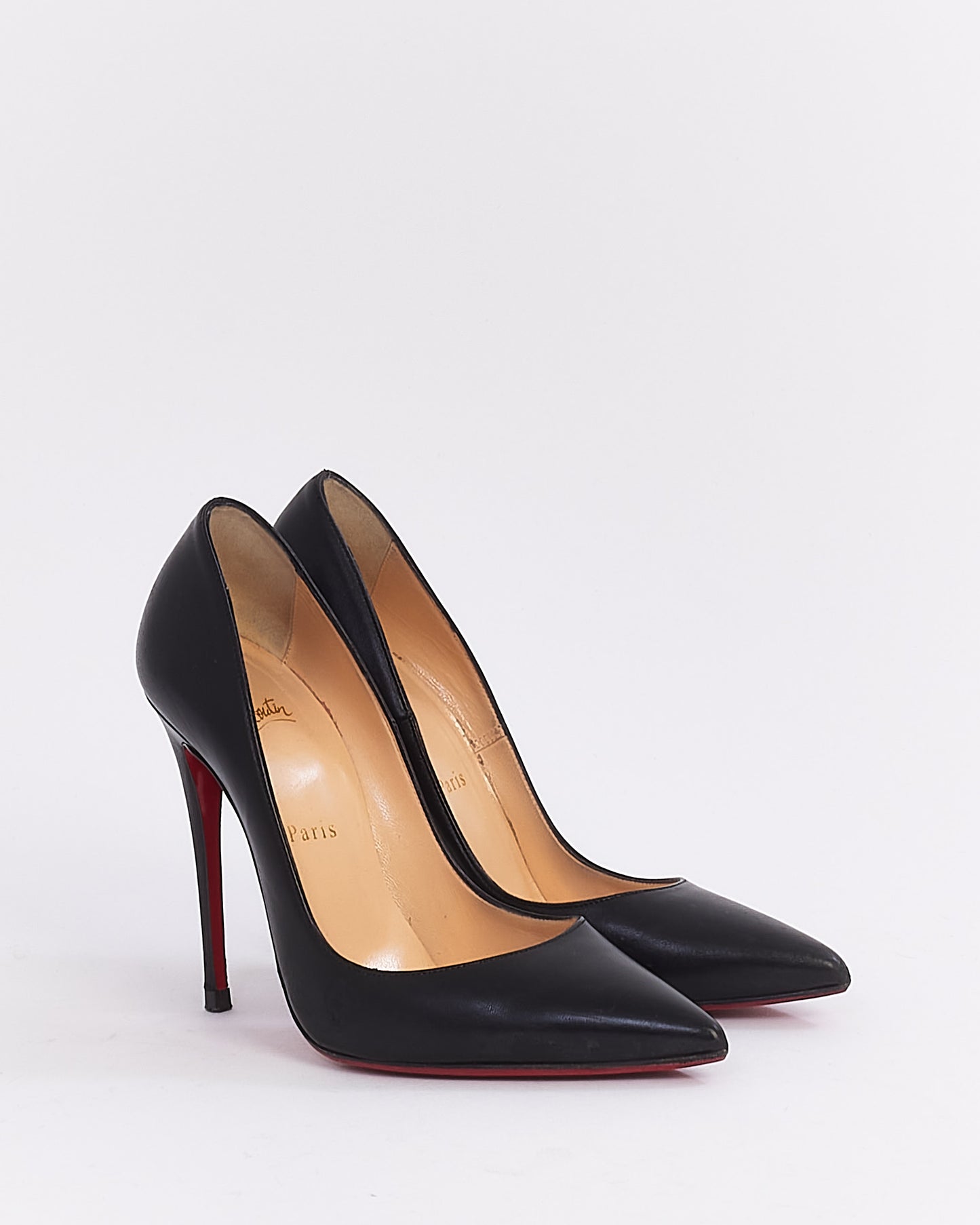 Christian Louboutin Black Leather Nappa 120mm So Kate Heels - 37.5