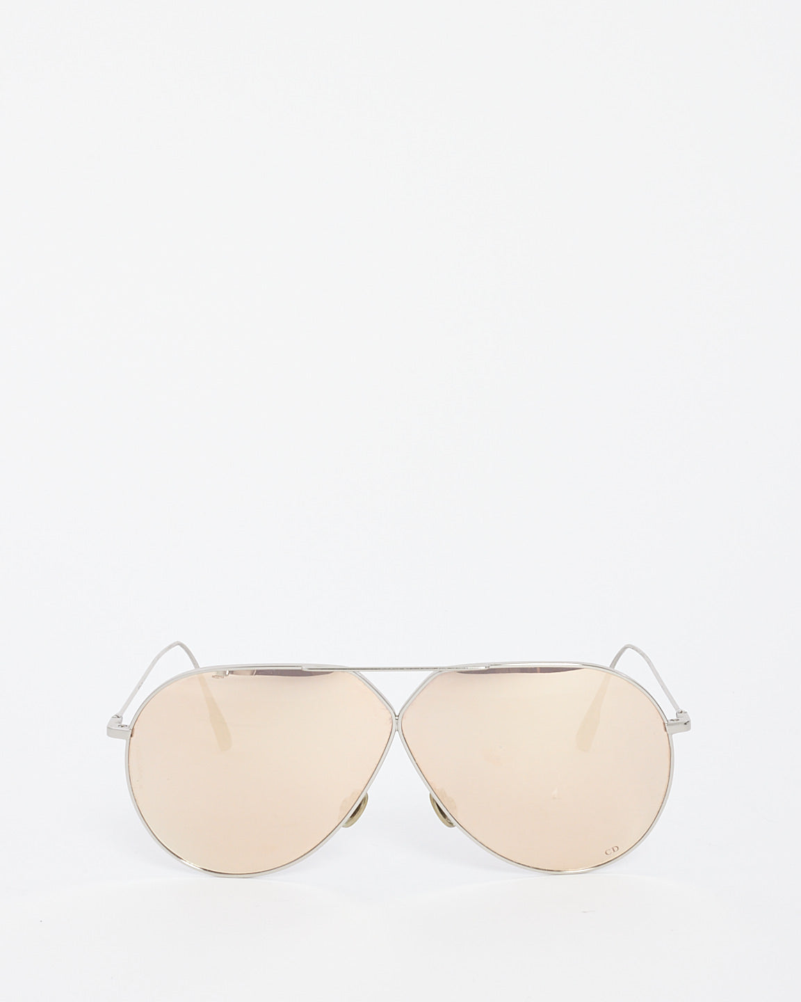 Lunettes de soleil aviateur miroir en métal argenté Dior