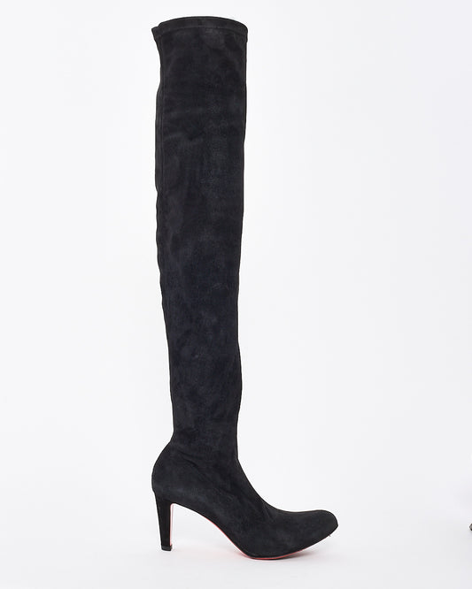 Christian Louboutin Black Suede OTK Boots - 37.5