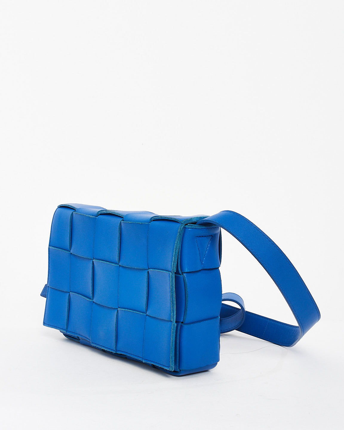 Bottega Veneta Royal Blue Intrecciato Leather Cassette Bag