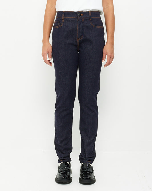 Fendi Dark Blue Cuffed Straight Jeans - 42