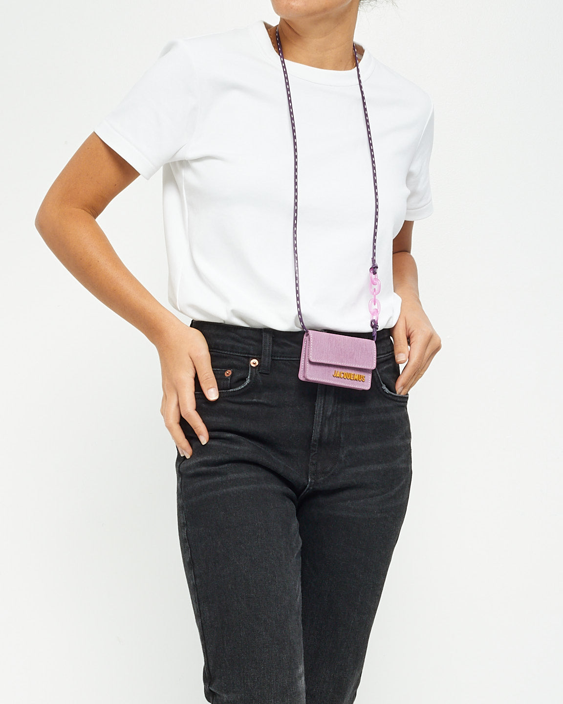 Jacquemus Purple Velvet Le Riviera Mini Crossbody Bag