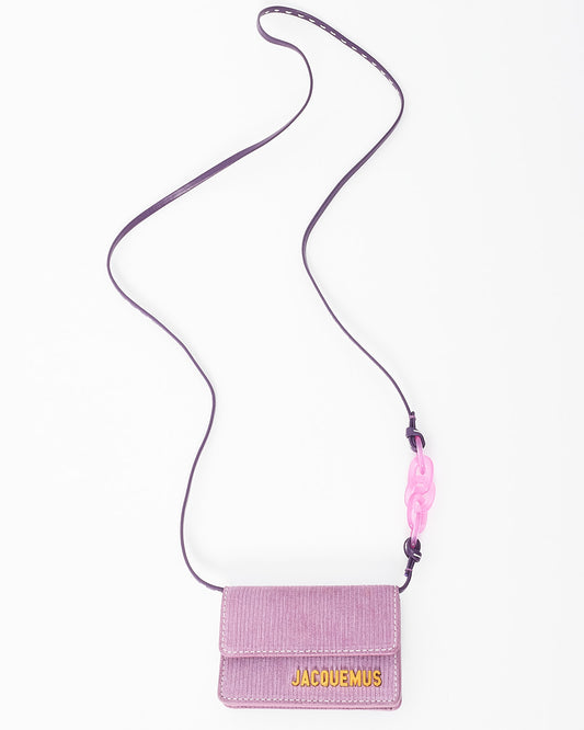 Jacquemus Purple Velvet Le Riviera Mini Crossbody Bag