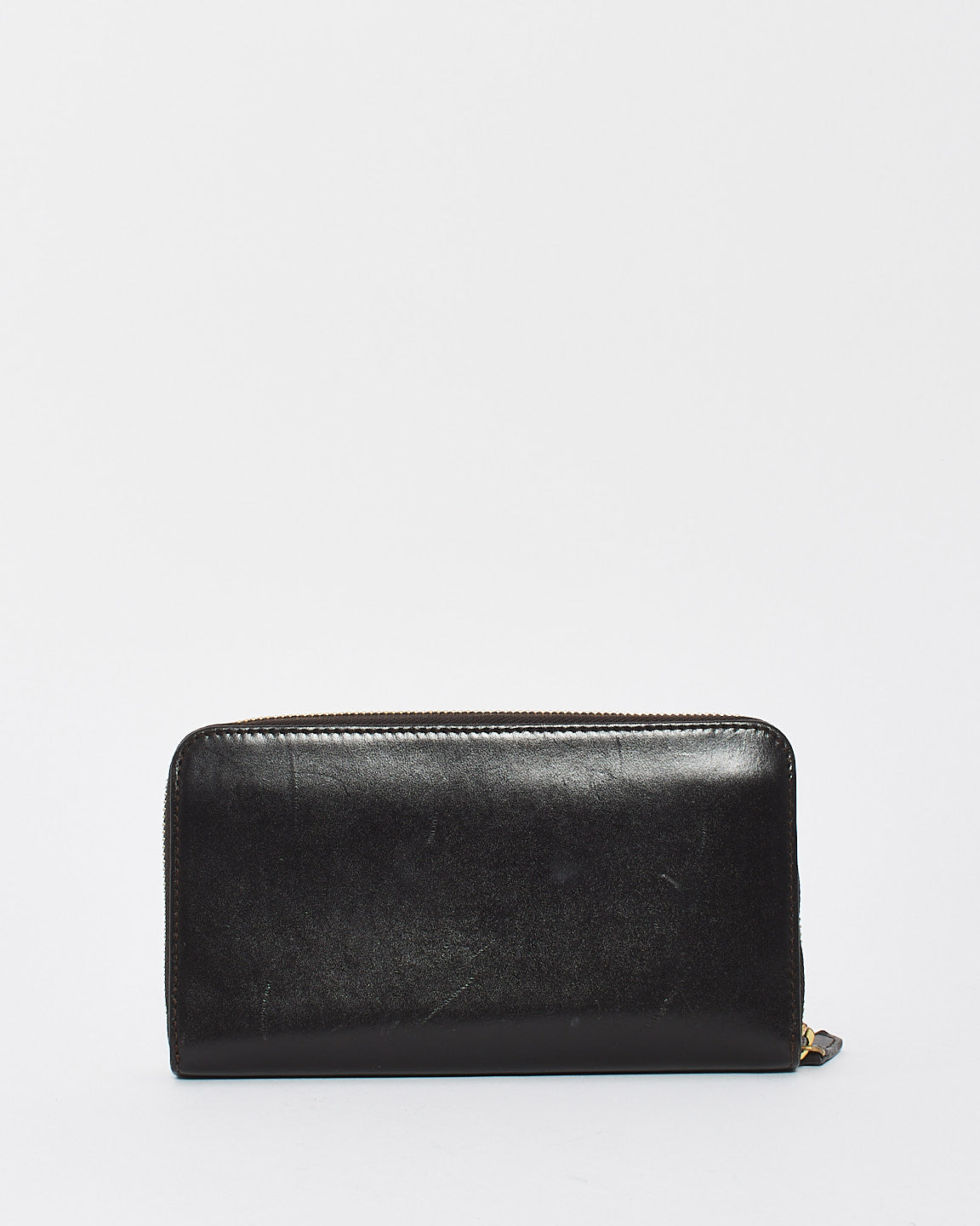 Givenchy Black Leather Long Zip Wallet