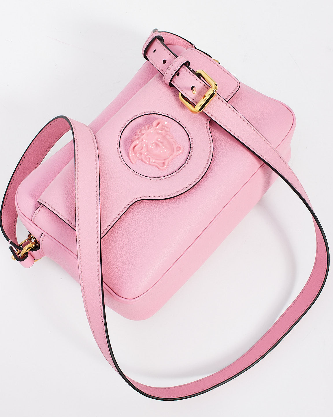 Versace Pink Leather Medusa Camera Bag