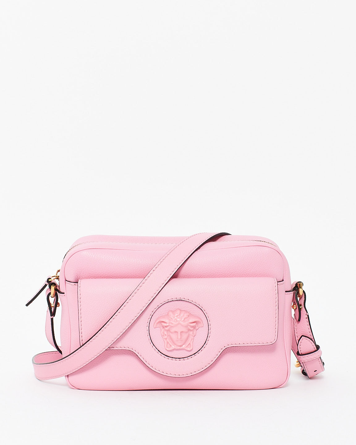 Versace Pink Leather Medusa Camera Bag