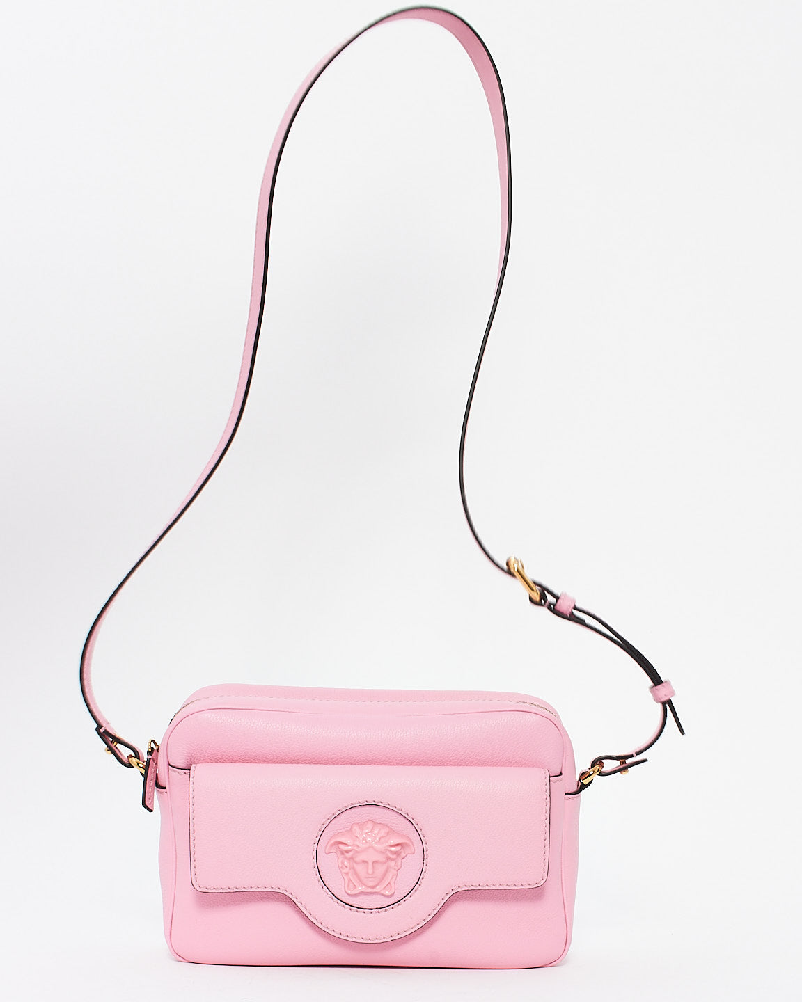 Versace Pink Leather Medusa Camera Bag