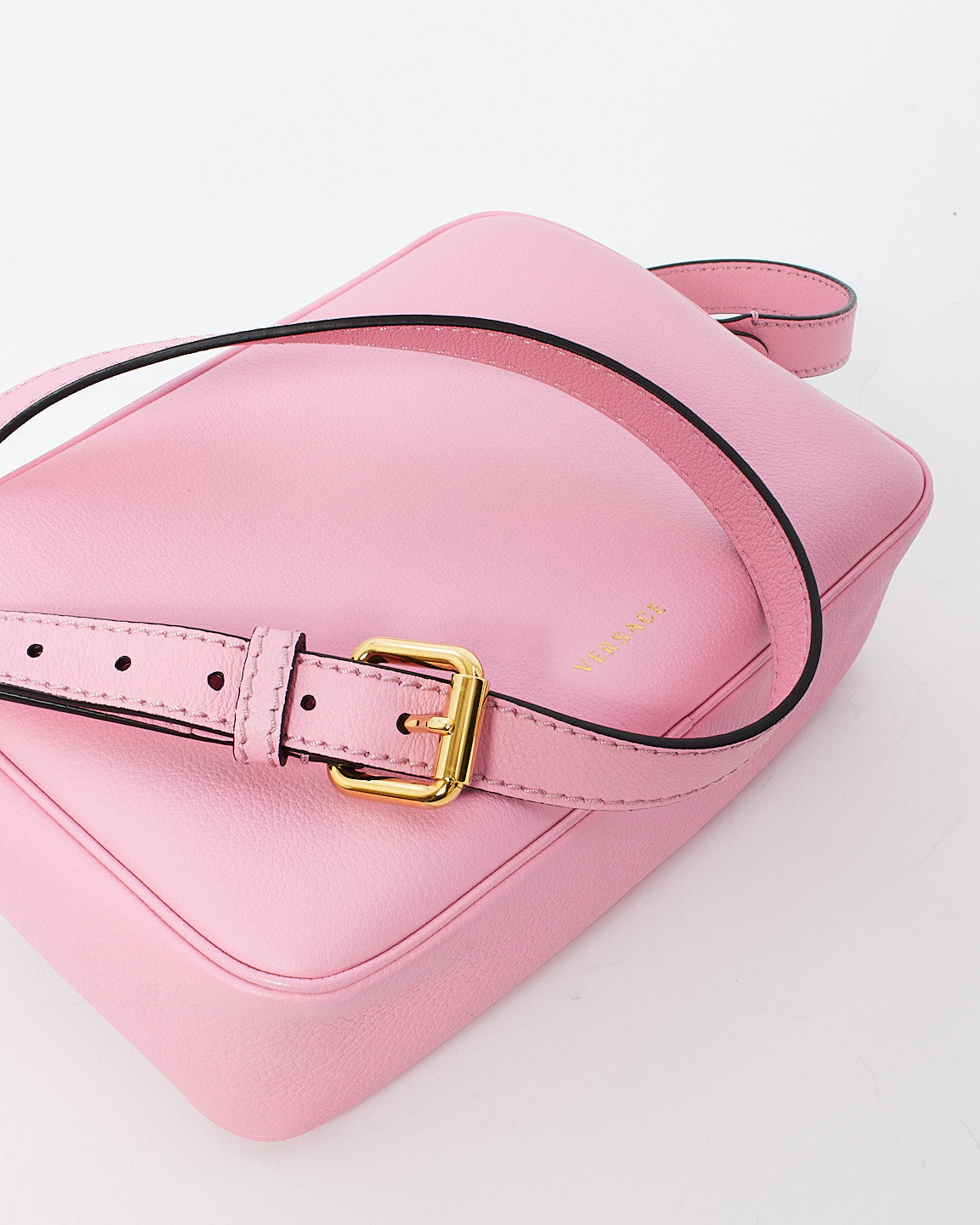 Versace Pink Leather Medusa Camera Bag