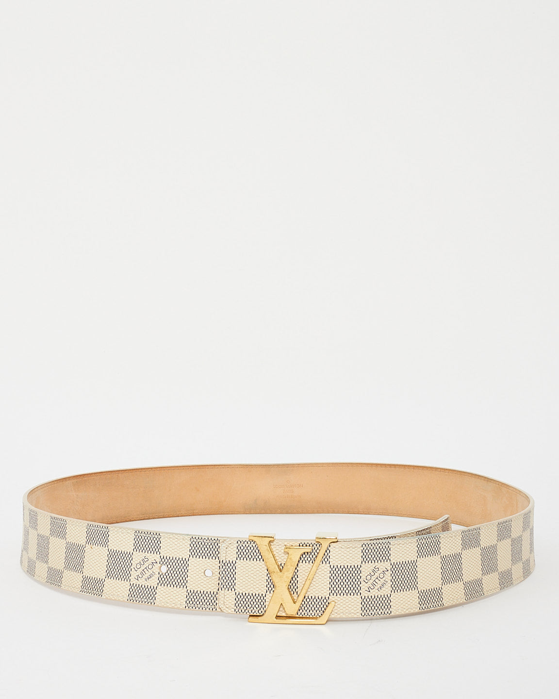 Louis Vuitton Damier Azur Initiales 40mm LV Logo Belt - 95