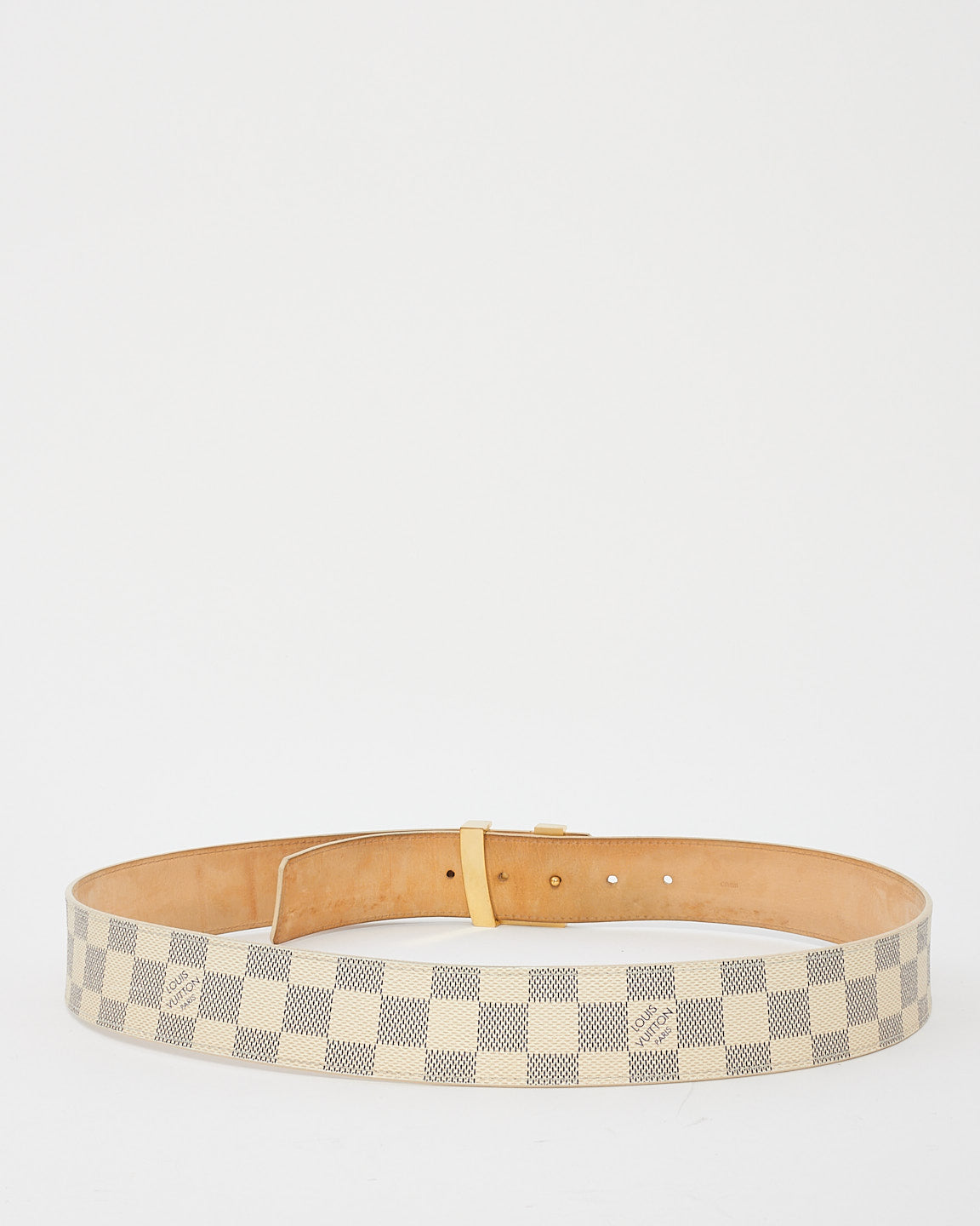 Louis Vuitton Damier Azur Initiales 40mm LV Logo Belt - 95