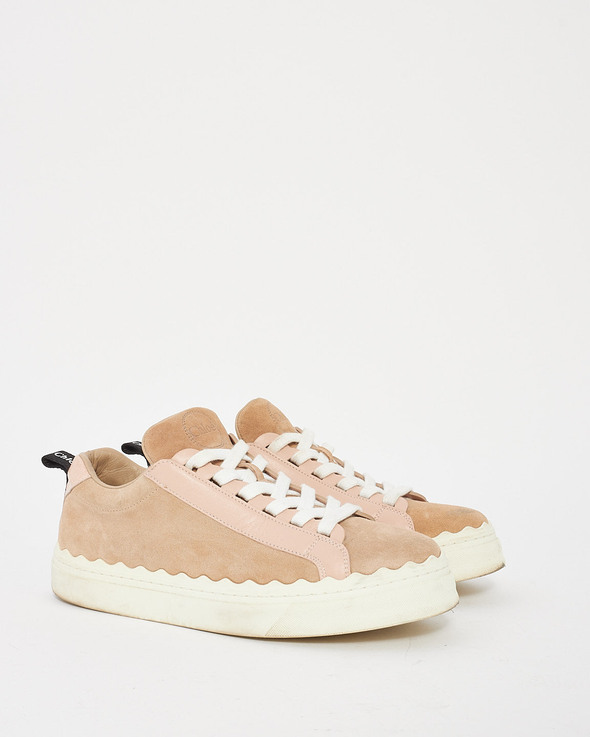 Chloé Baskets Lauren en daim rose clair - 39