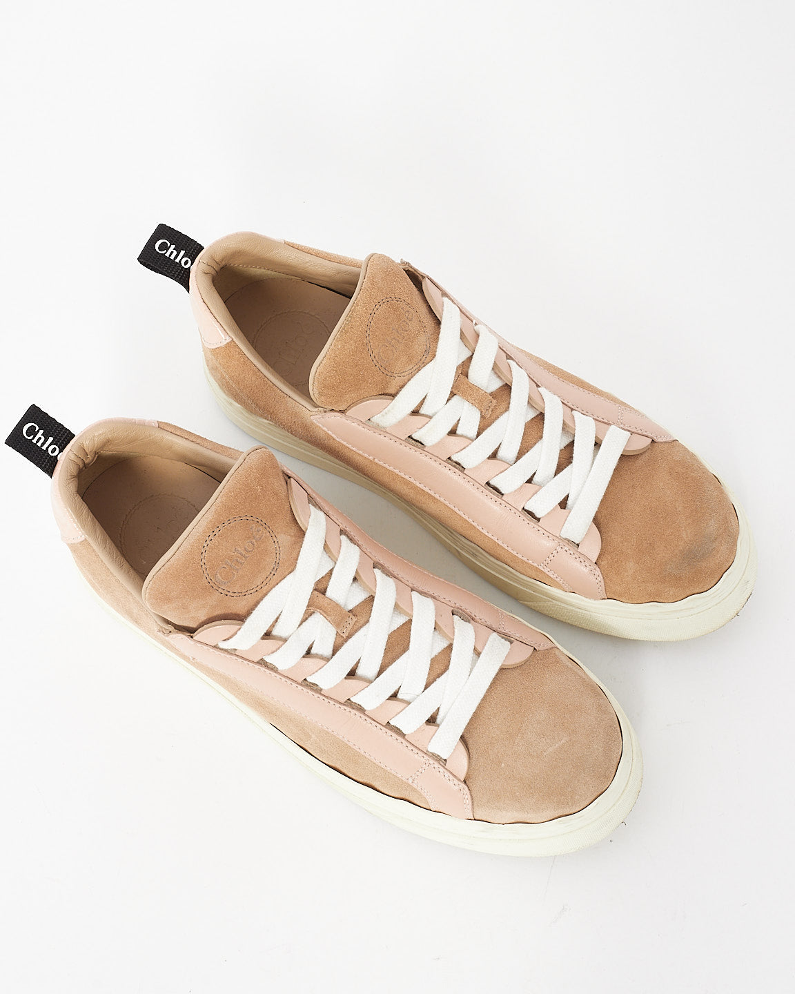 Chloé Baskets Lauren en daim rose clair - 39