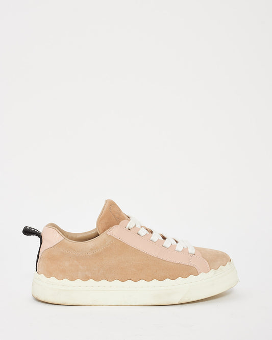 Chloé Light Pink Suede Lauren Sneakers - 39