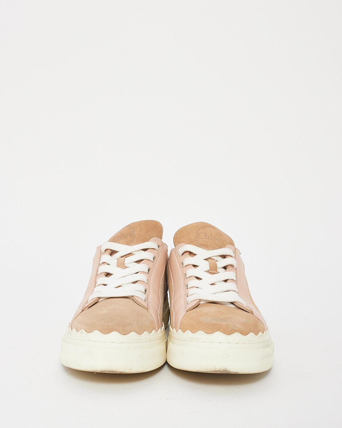 Chloé Baskets Lauren en daim rose clair - 39