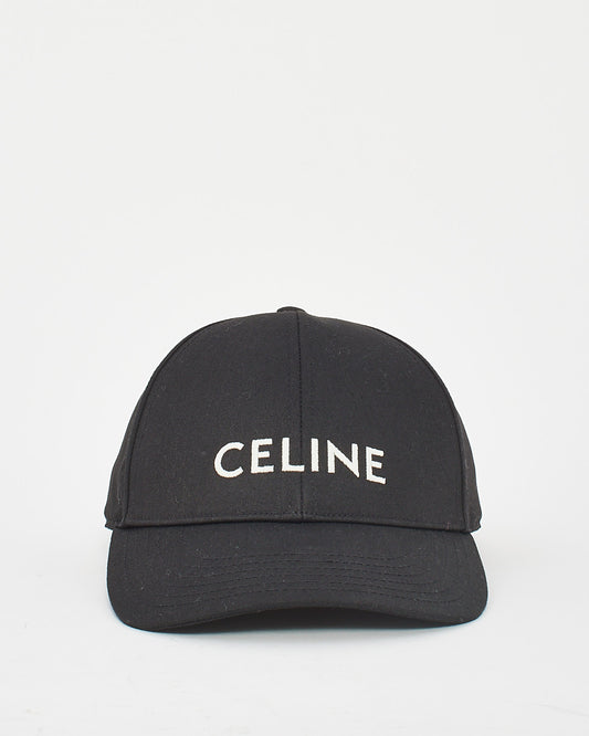 Casquette de baseball avec logo en coton noir Celine - M - rita achetée