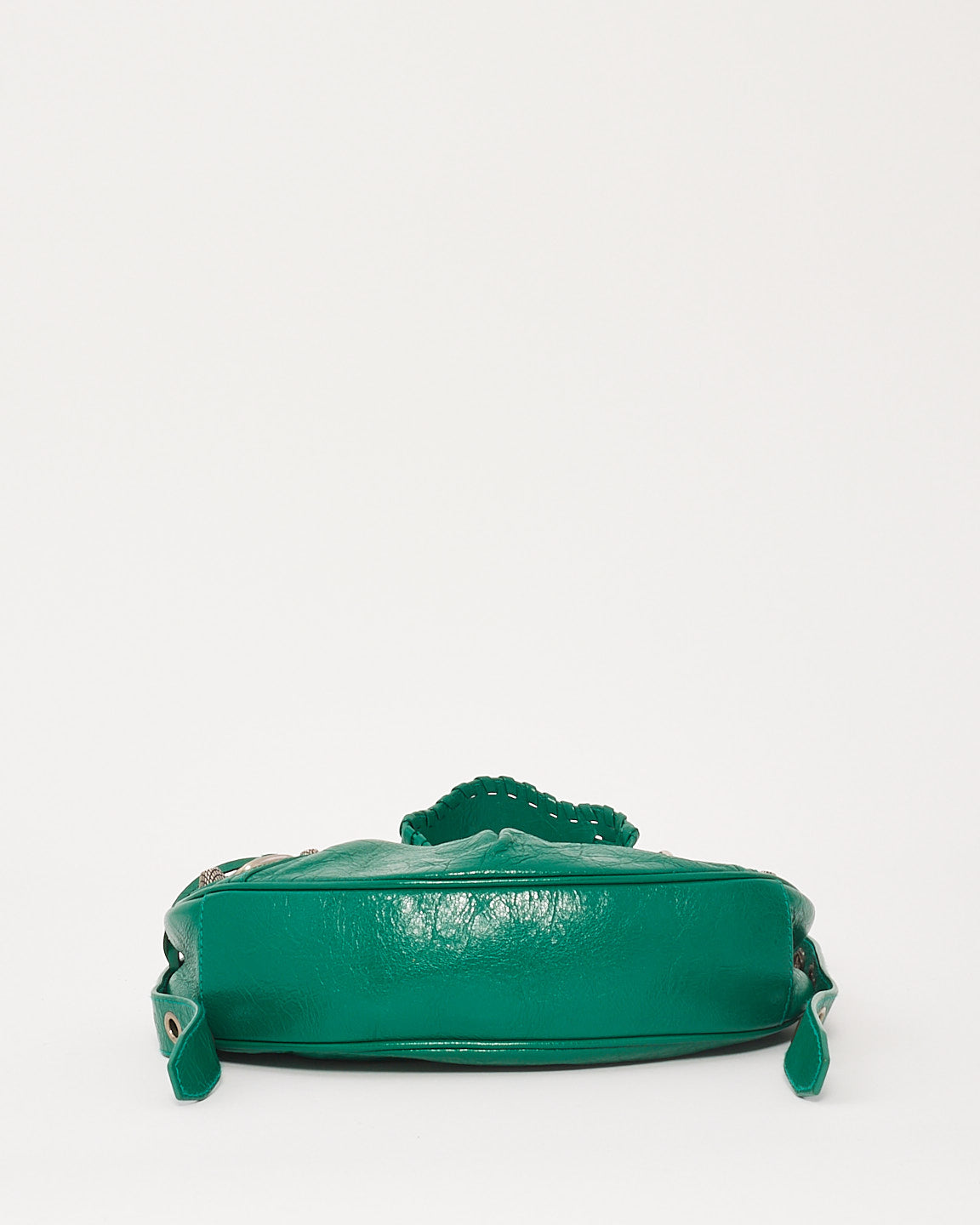 Balenciaga Sac à bandoulière XS Le Cagole en cuir vert