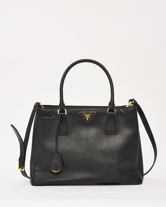 Prada Black Saffiano Leather Galleria Tote Bag