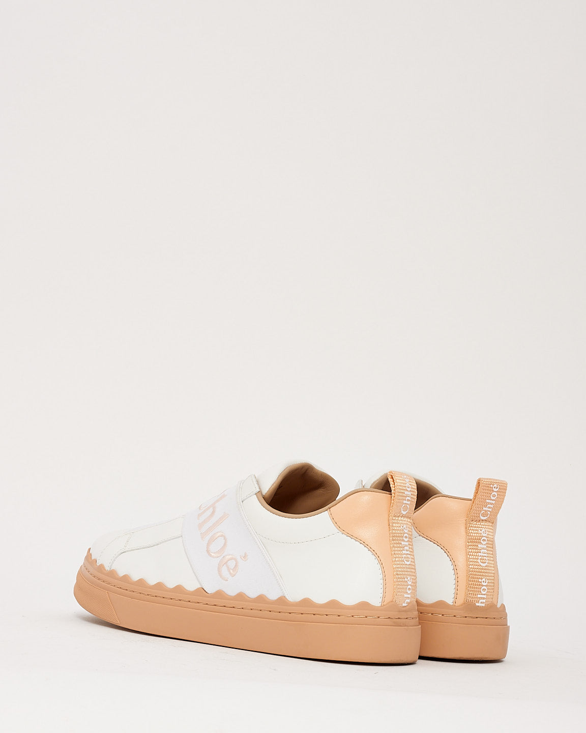 Chloé White Leather Lauren Low Top Sneakers - 39