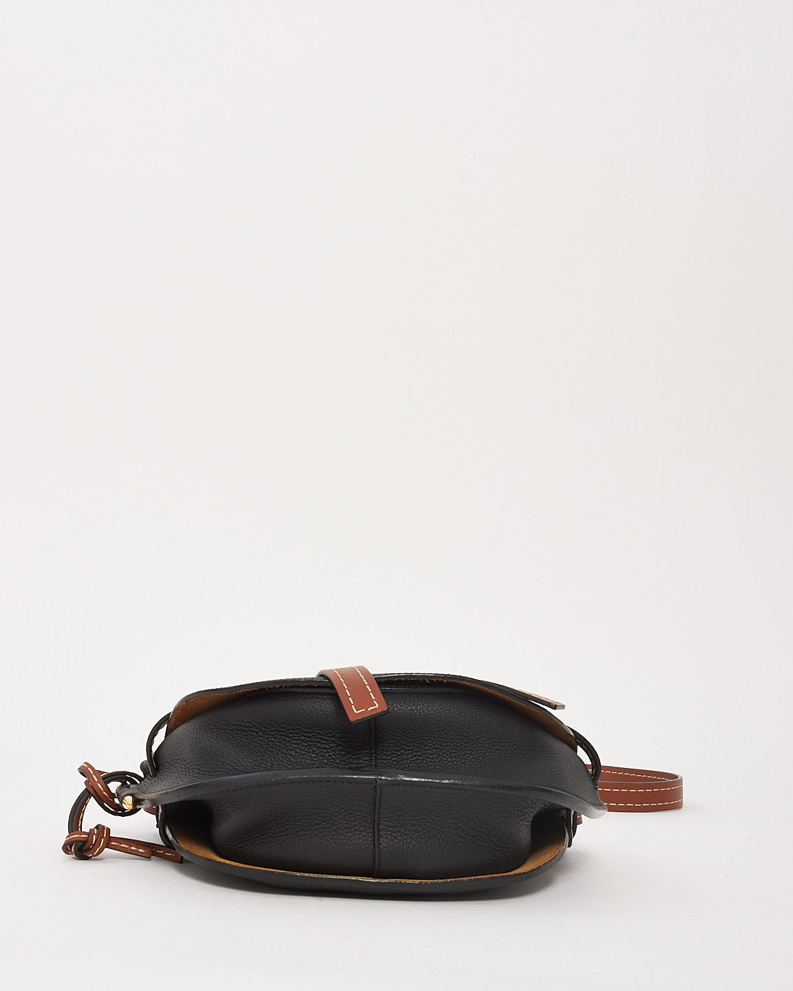 Loewe Black and Brown Soft Calfskin Small Gate Crossbody Bag