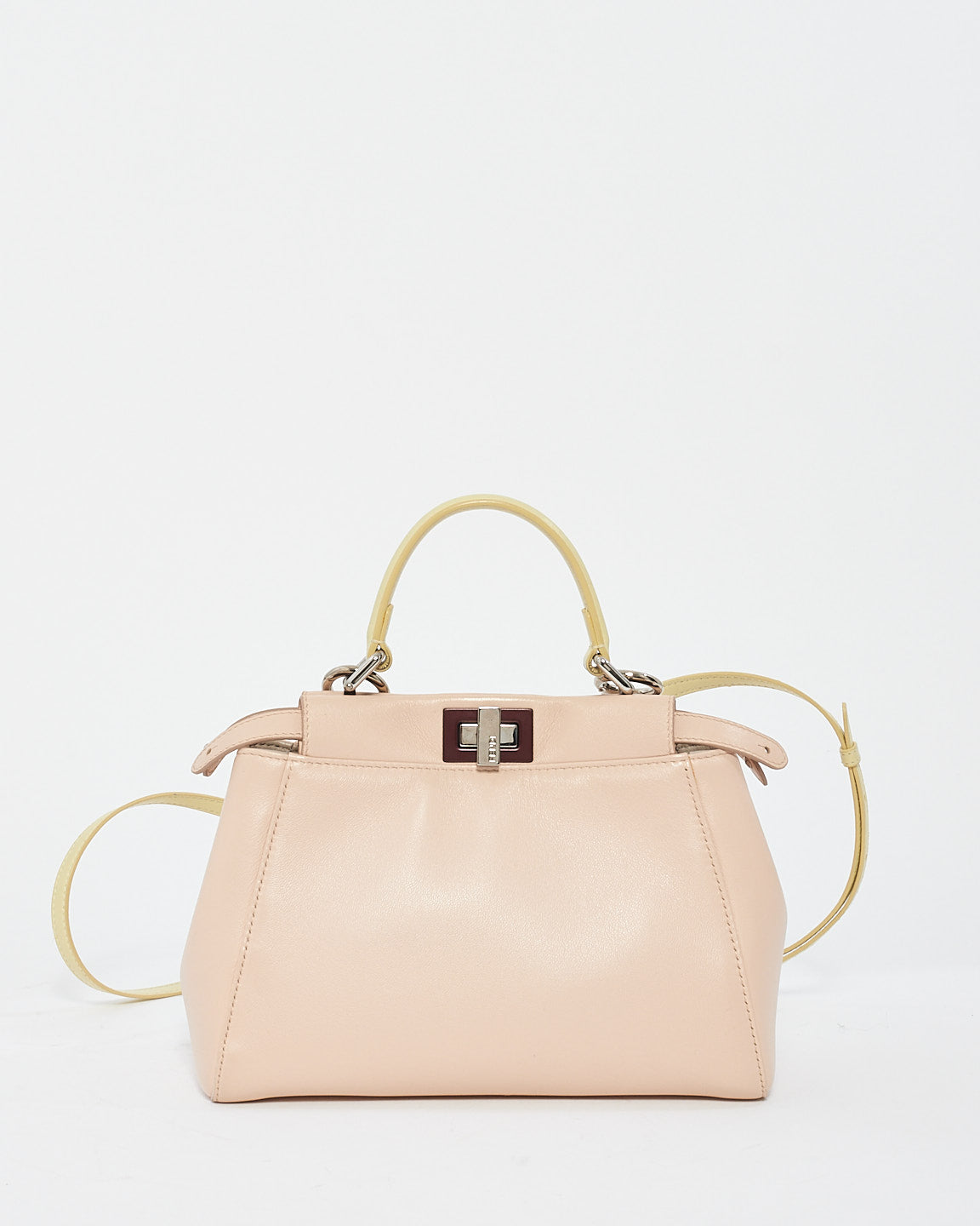 Fendi Light Pink Leather Mini Peekaboo Bag