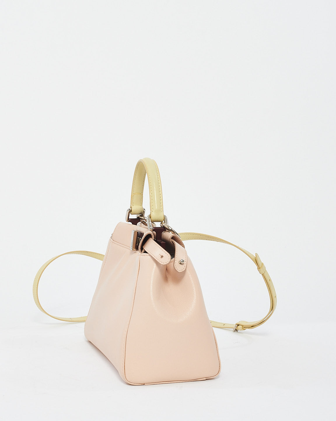 Fendi Light Pink Leather Mini Peekaboo Bag