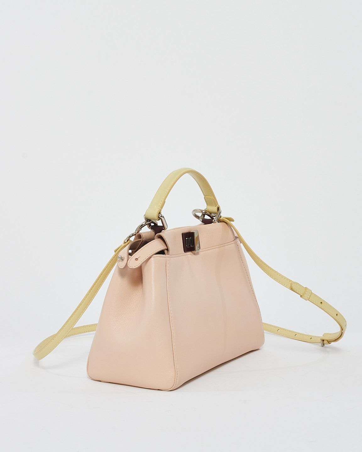 Fendi Light Pink Leather Mini Peekaboo Bag