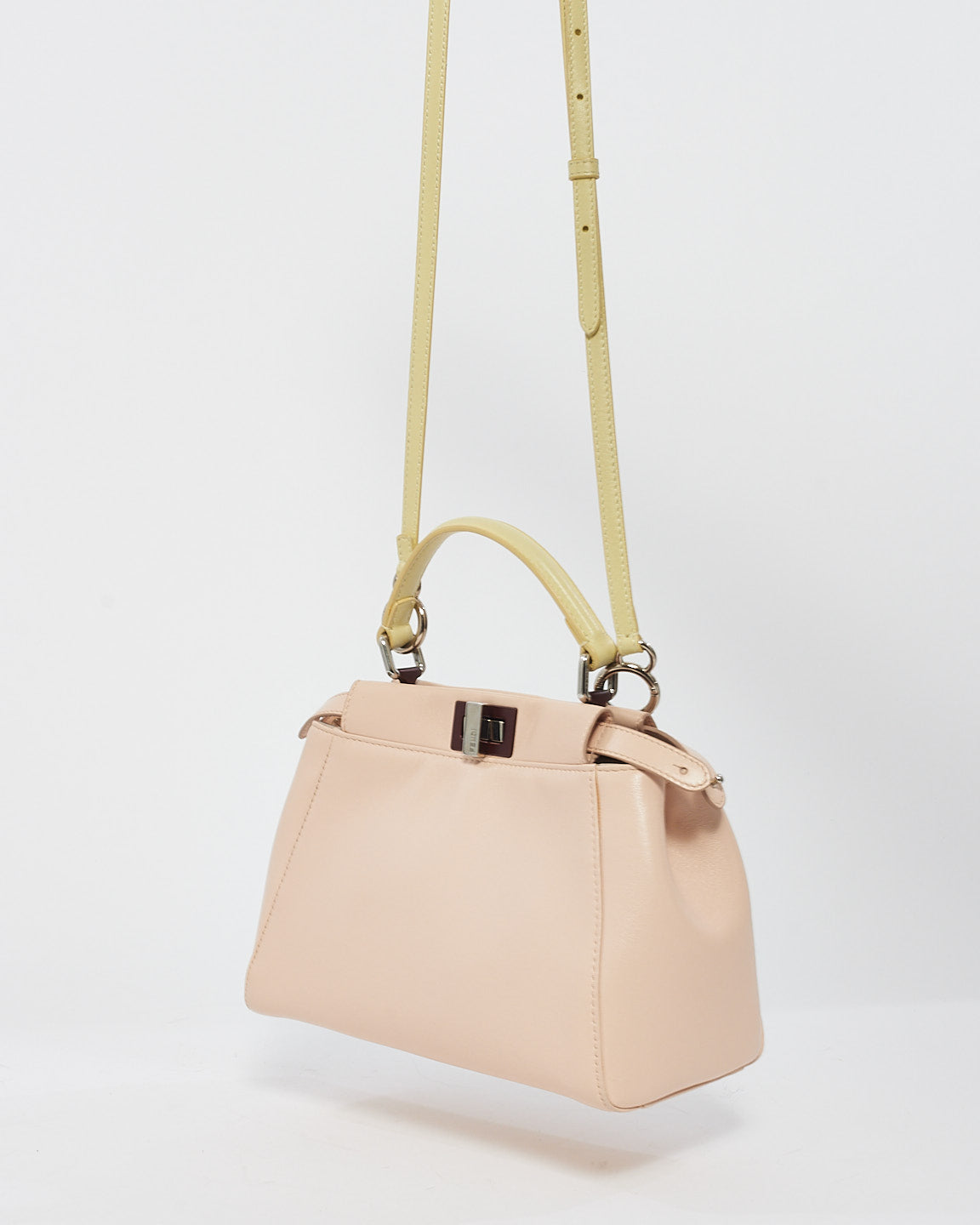 Fendi Light Pink Leather Mini Peekaboo Bag