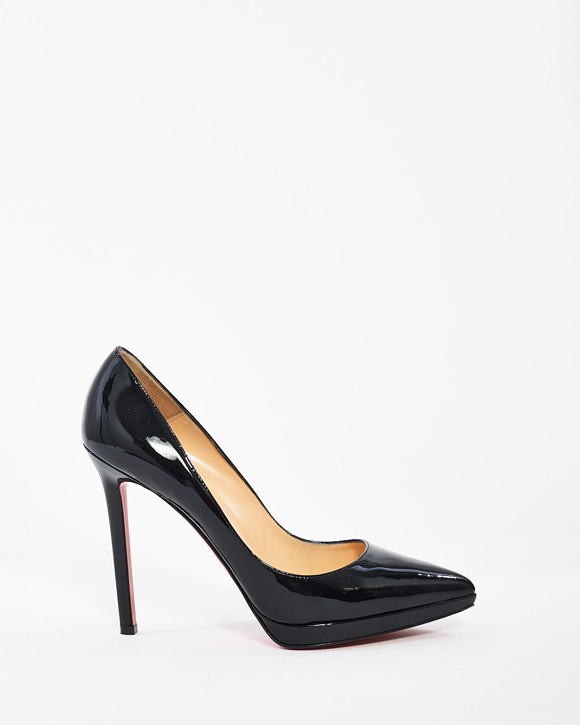 Christian Louboutin Black Patent Leather Pigalle Plato 120mm Pumps - 39.5