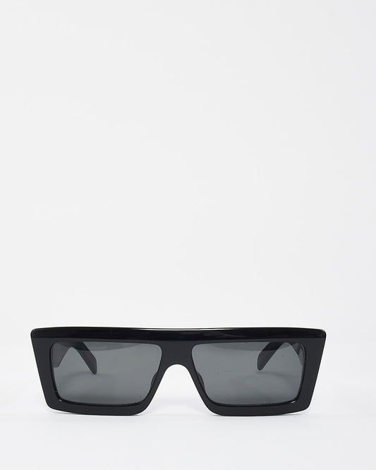 Celine Black Acetate Flat Top Logo Sunglasses CL40214U