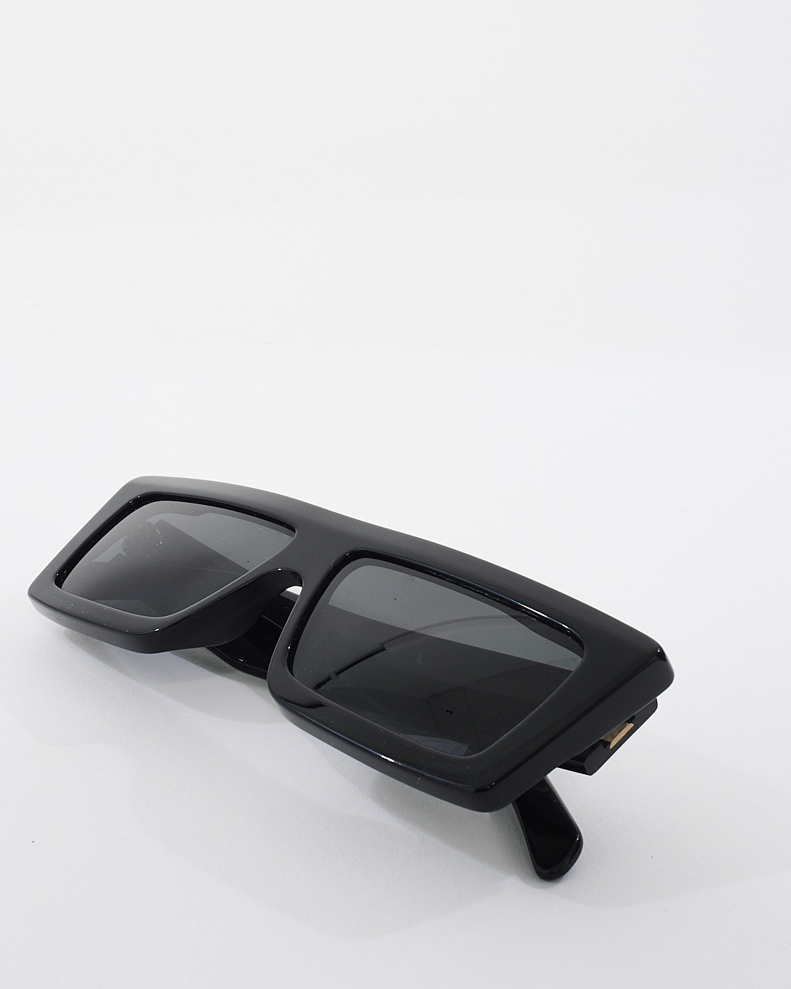 Celine Black Acetate Flat Top Logo Sunglasses CL40214U