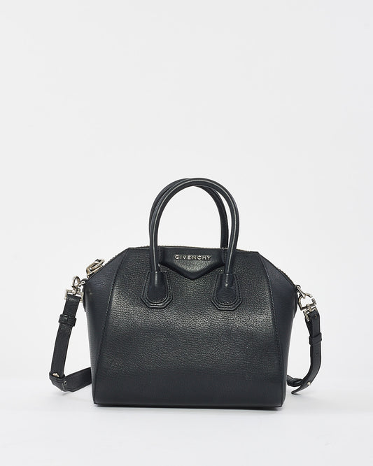 Givenchy Black Grained Leather Mini Antigona Bag