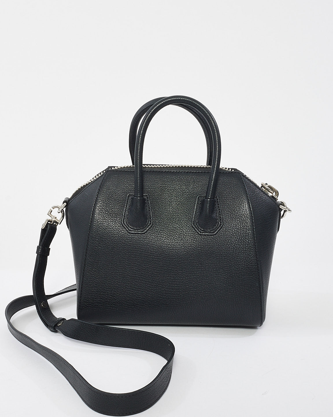 Givenchy Black Grained Leather Mini Antigona Bag