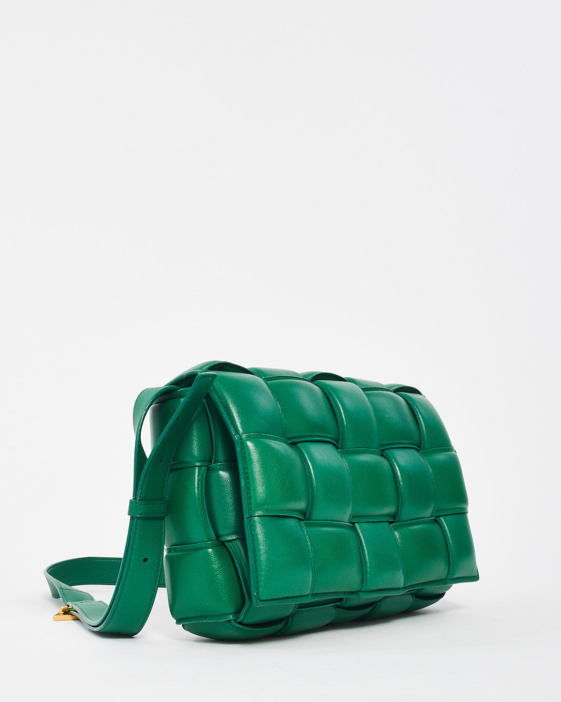 Bottega Veneta Dark Green Intrecciato Padded Cassette Crossbody Bag