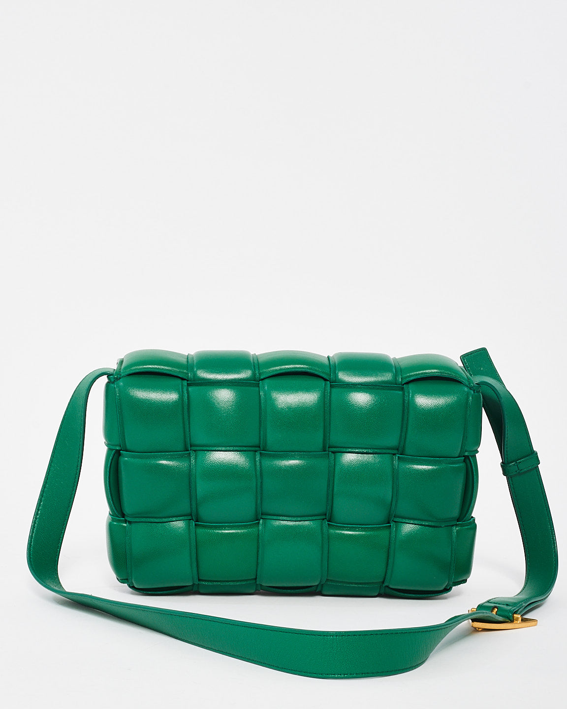 Bottega Veneta Dark Green Intrecciato Padded Cassette Crossbody Bag