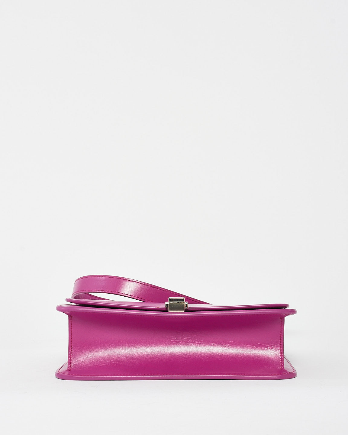 Saint Laurent Fuchsia Pink Smooth Box Leather Le Carre Bag