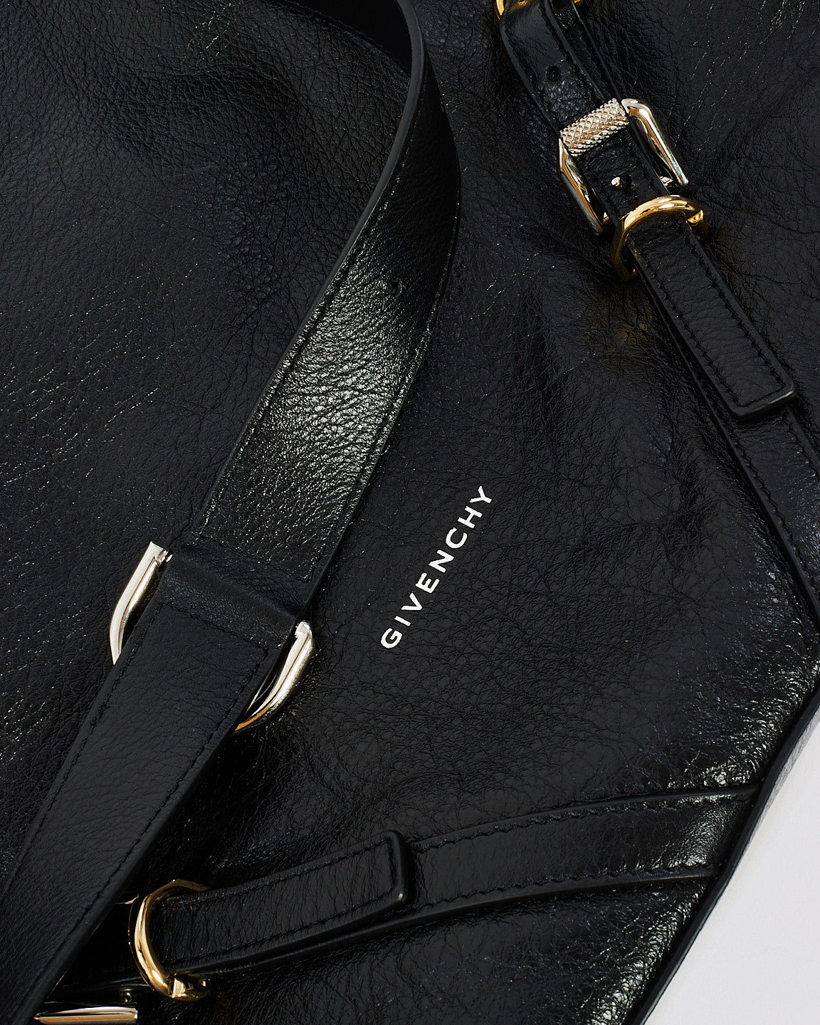 Givenchy Black Leather Voyou Medium Shoulder Bag