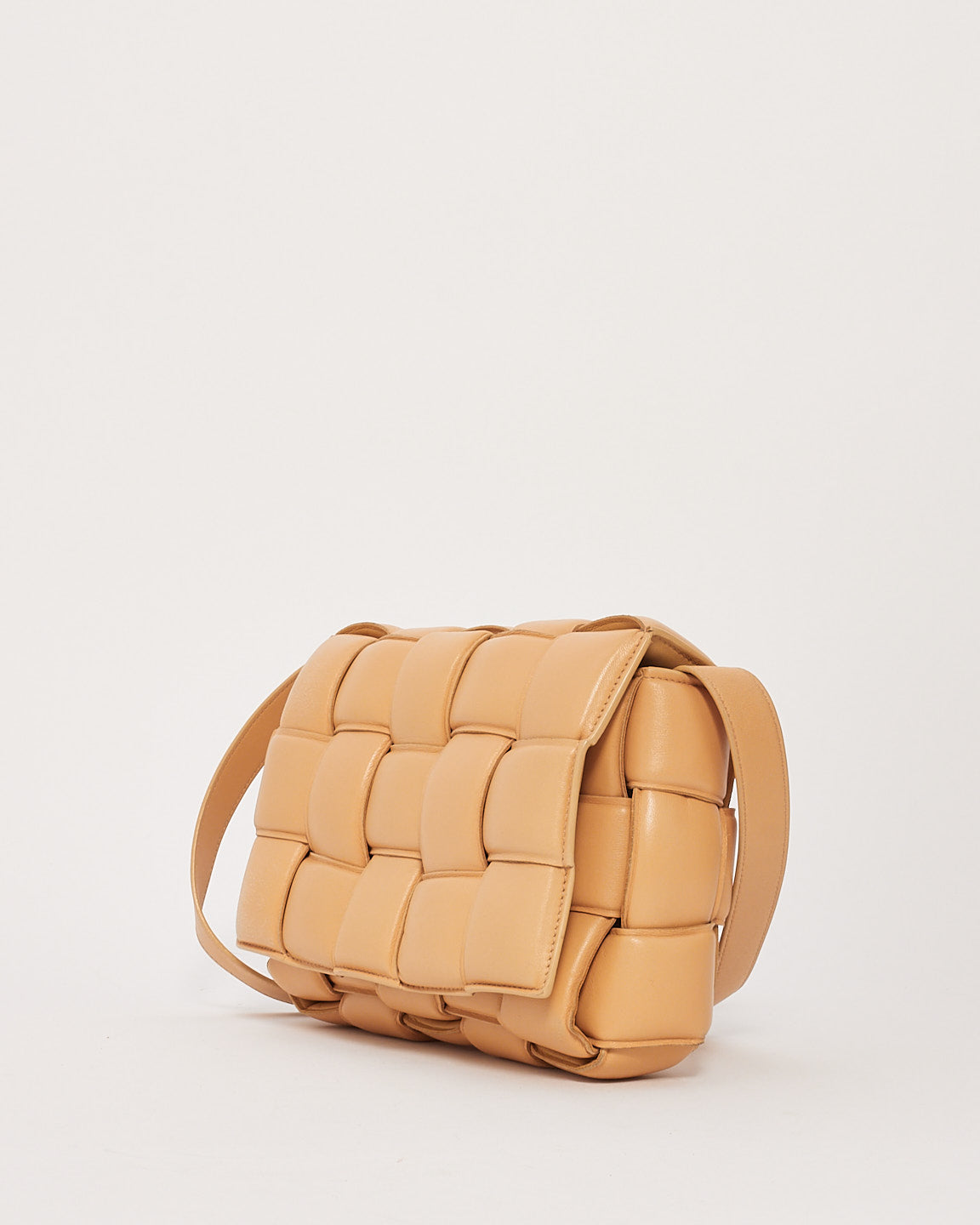 Bottega Veneta Beige Intrecciato Padded Cassette Crossbody Bag