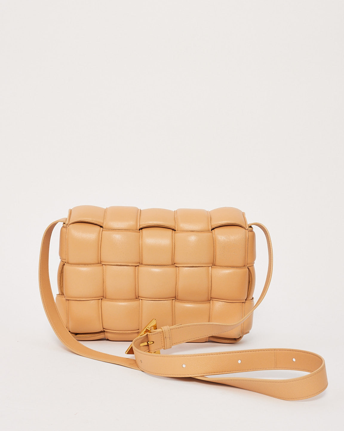 Bottega Veneta Beige Intrecciato Padded Cassette Crossbody Bag