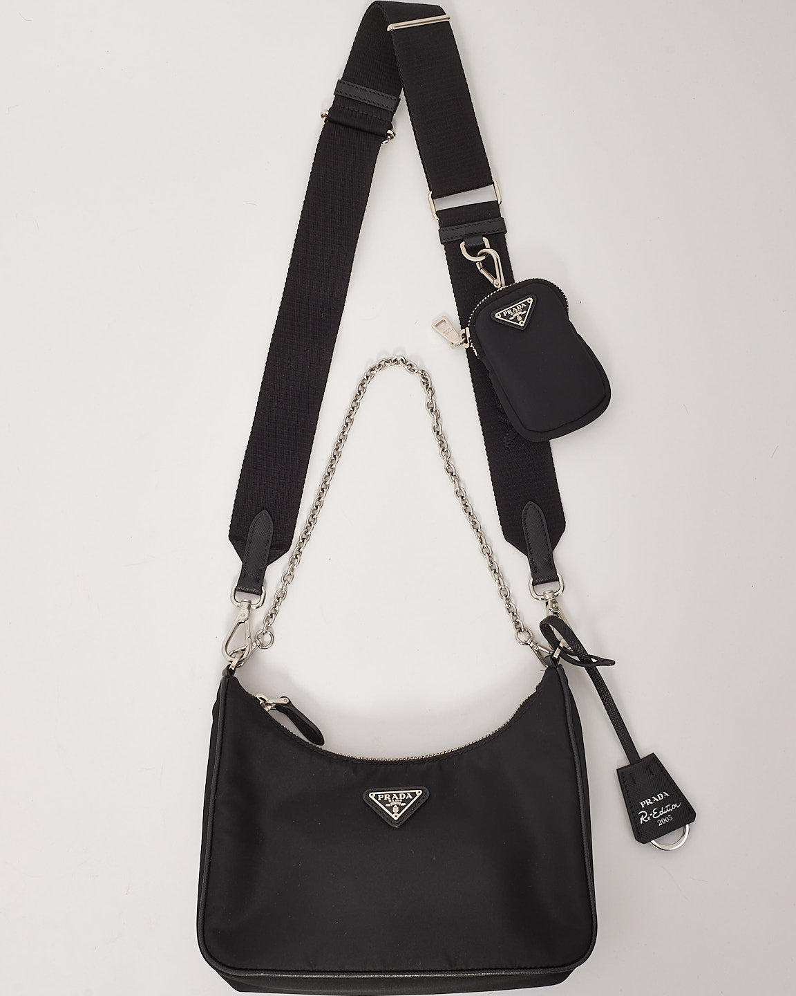 Prada Black Nylon Tessuto 2005 Re-edition Crossbody Bag